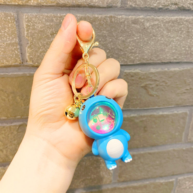 Wholesale Silicone Sunset Light Dinosaur Keychains